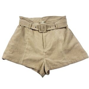 Altar'd State‎ Women Sz M Belted Corduroy High Waist Shorts Retro Boho 90's Chic